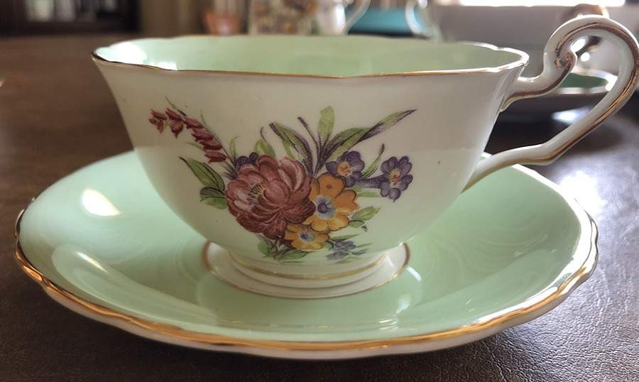 384-3 Footed Cup & Saucer Set by Cartwright & Edwards-1