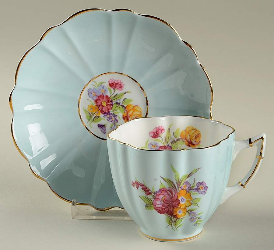 384-3 Flat Cup & Saucer Set by Cartwright & Edwards-1