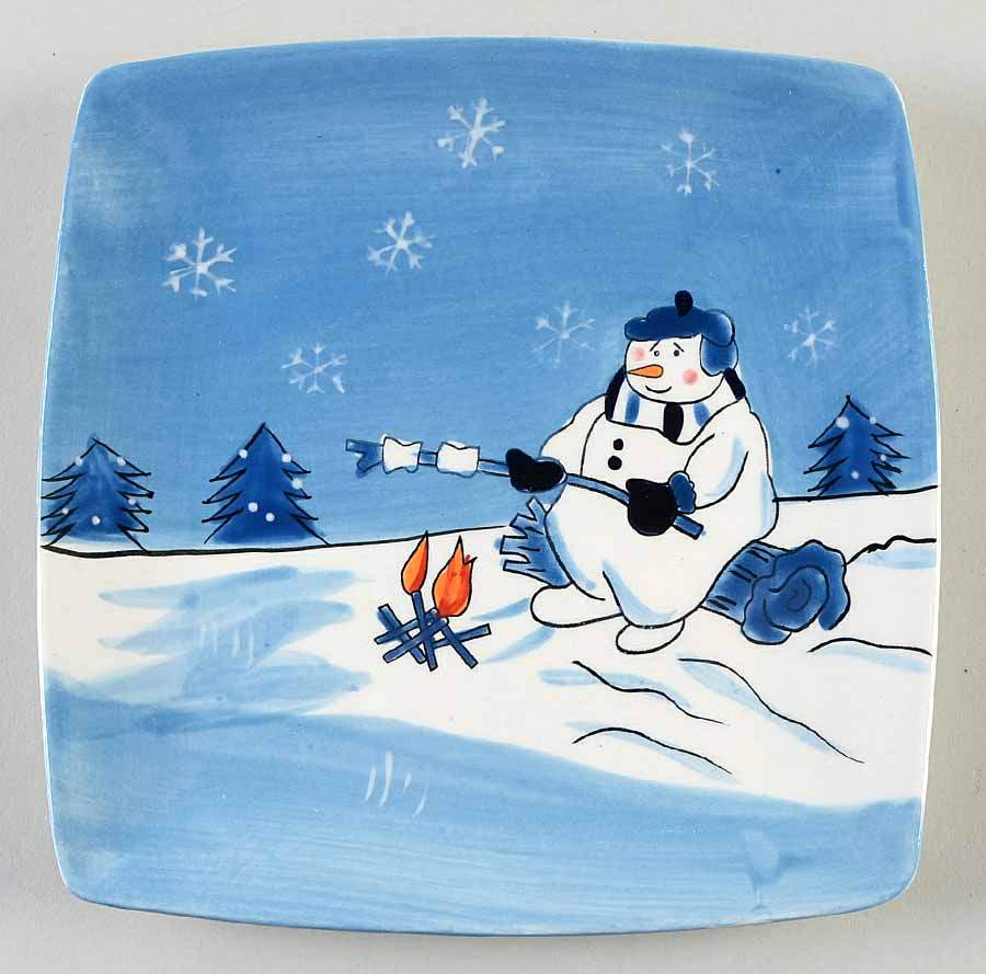 Snow Valley Square Salad Plate by Canterbury Potteries-1