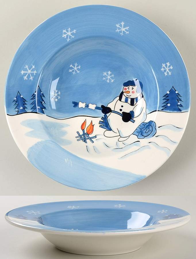 Snow Valley Large Rim Soup Bowl by Canterbury Potteries-1