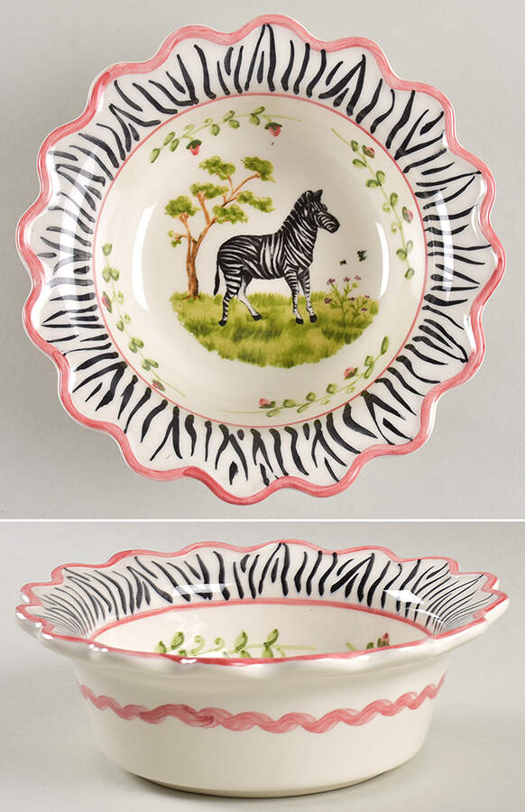 Zebra Soup/Cereal Bowl by C E Corey-1