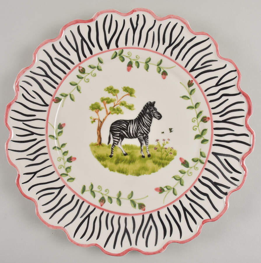 Zebra Service Plate (Charger) by C E Corey-1