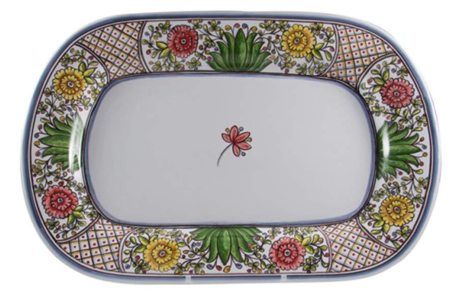 Poppy 15" Oval Serving Platter by C E Corey-1