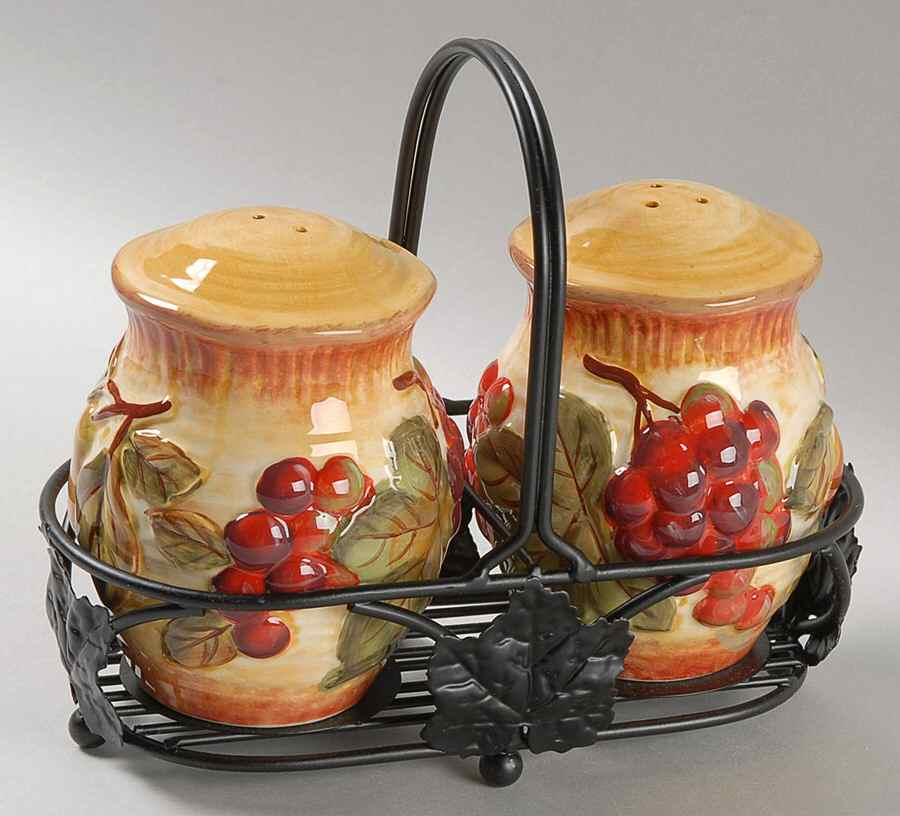 Siena Salt & Pepper w/Metal Stand by Certified International-1