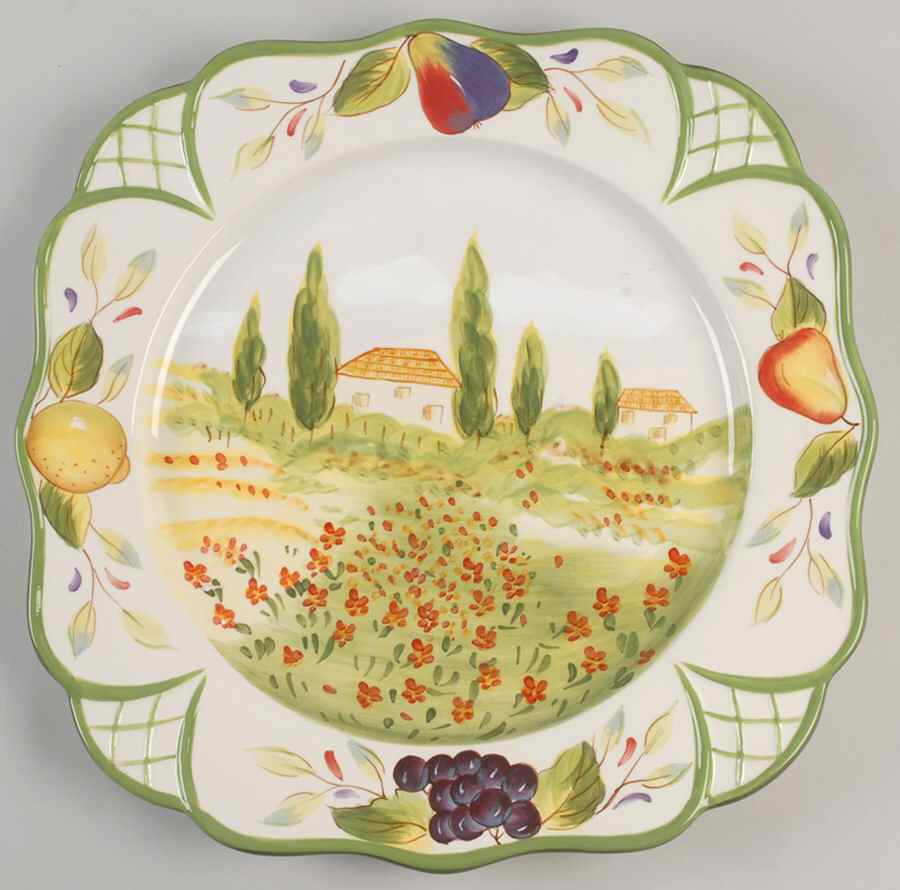 Tuscan Garden 14" Square Platter by Certified International-1