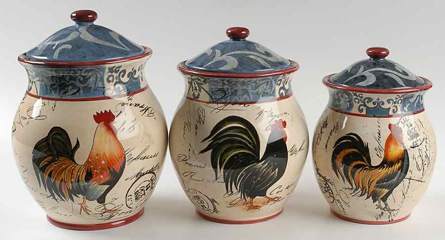 Lille Rooster (3 Piece) Canister Set (Box Set) by Certified International-1