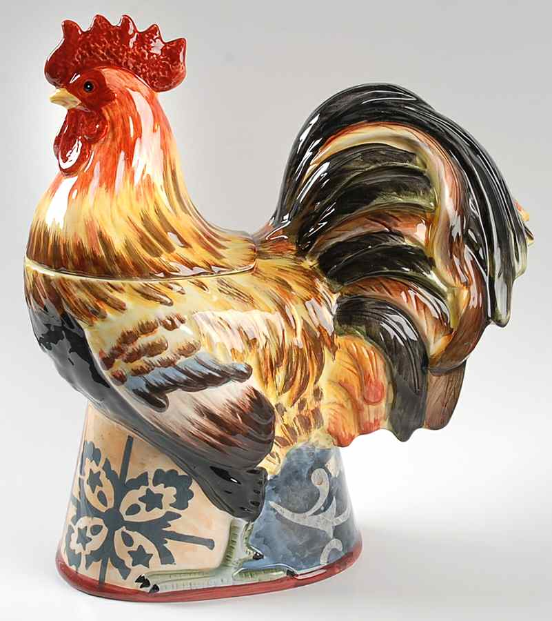 Lille Rooster Figural Cookie Jar & Lid by Certified International-1