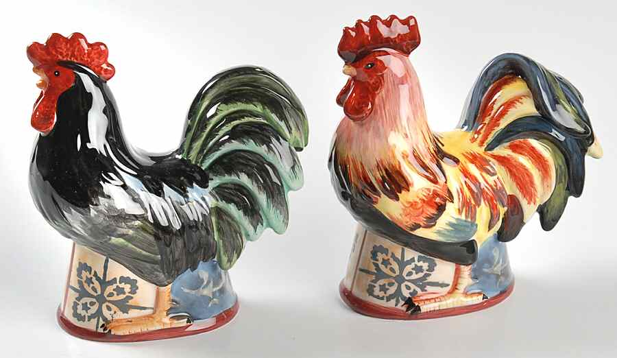 Lille Rooster Figural Salt & Pepper Set by Certified International-1