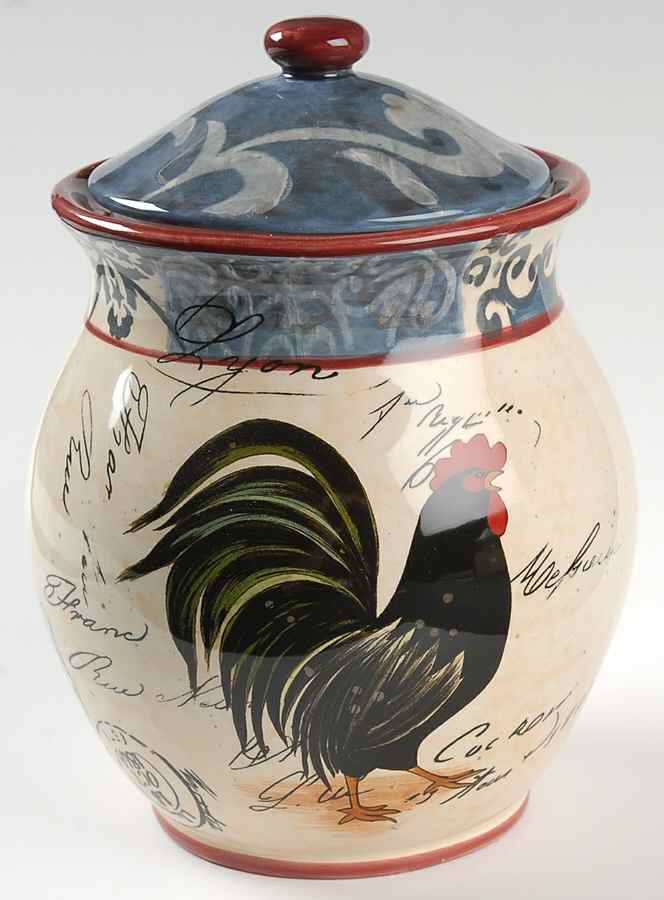 Lille Rooster Medium Canister & Lid by Certified International-1