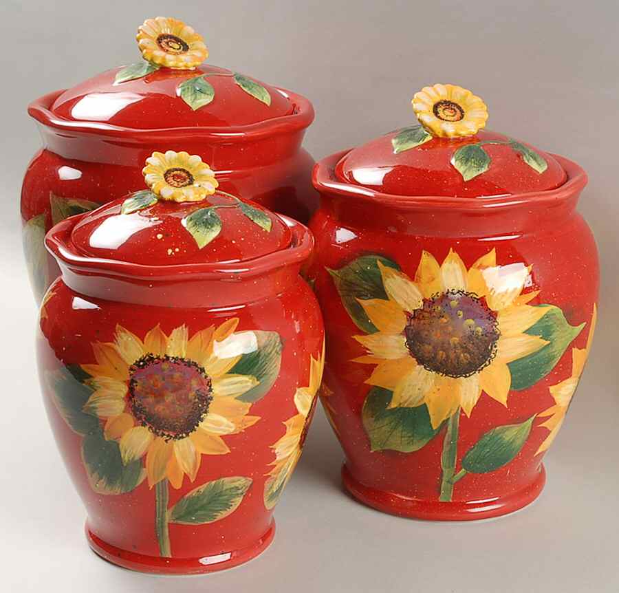 Sun Blossom (3 Piece) Canister Set (Box Set) by Certified International-1