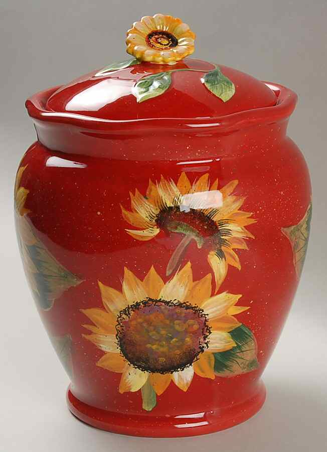 Sun Blossom Large Canister & Lid by Certified International-1