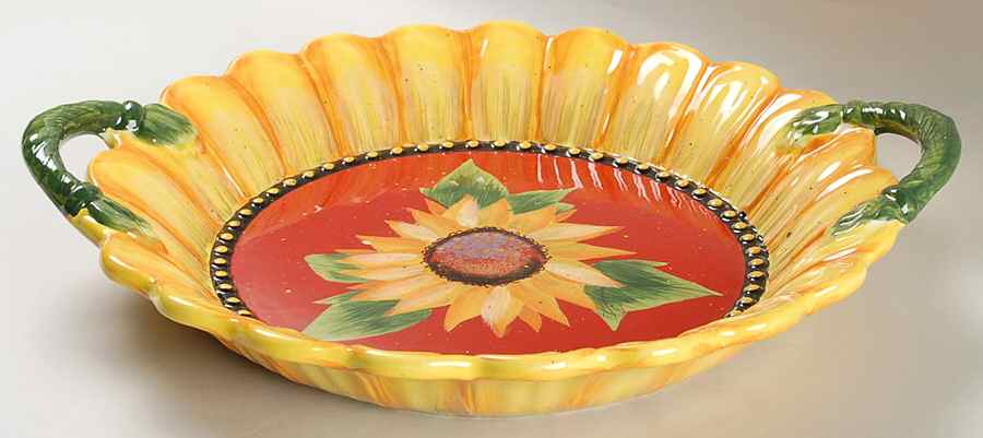 Sun Blossom 14" Round Handled Bowl by Certified International-1