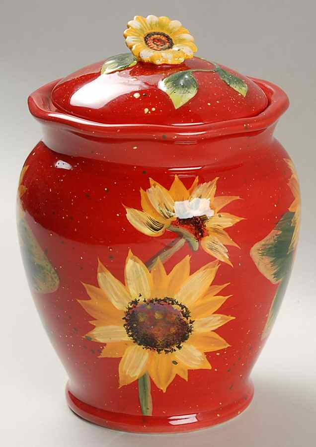 Sun Blossom Small Canister & Lid by Certified International-1