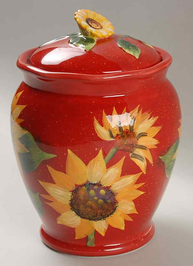 Sun Blossom Medium Canister & Lid by Certified International-1