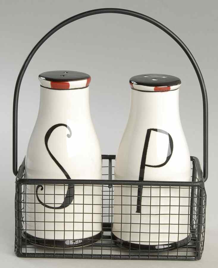Farmers Market Salt & Pepper w/Metal Stand by Certified International-1