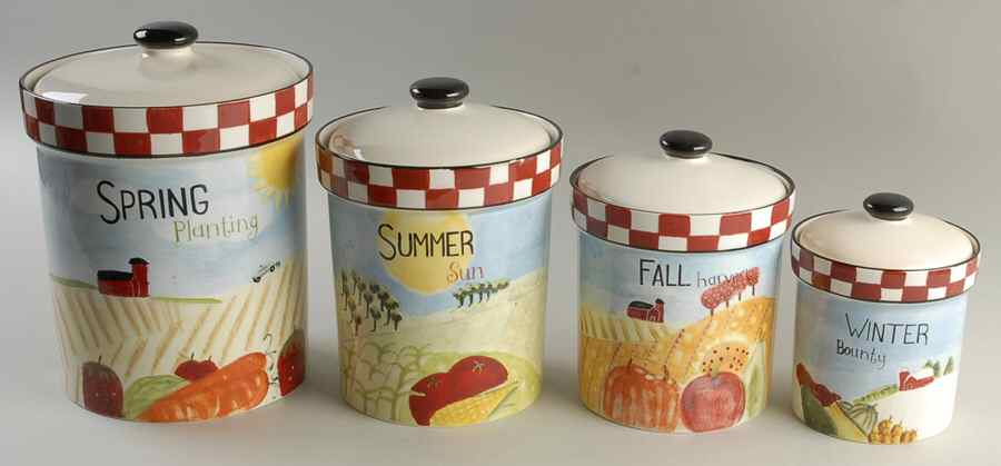 Farmers Market (4 Piece) Canister Set (Box Set) by Certified International-1