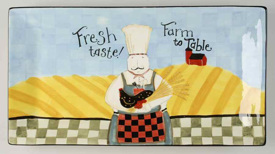 Farmers Market 18" Rectangular Serving Platter by Certified International-1
