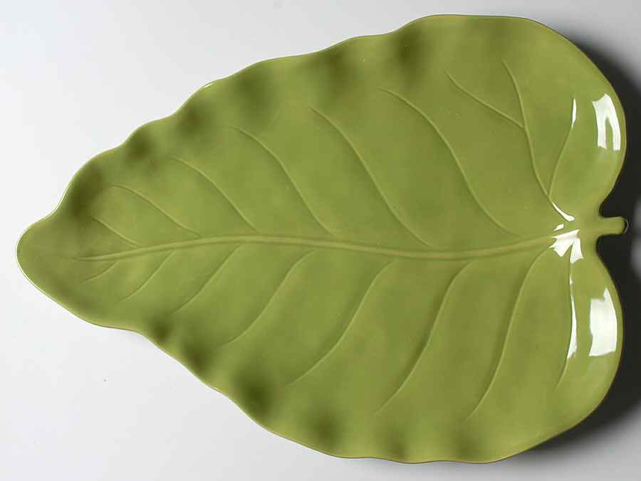 Fauna 17" Leaf Shaped Platter by Cindy Crawford Style-1