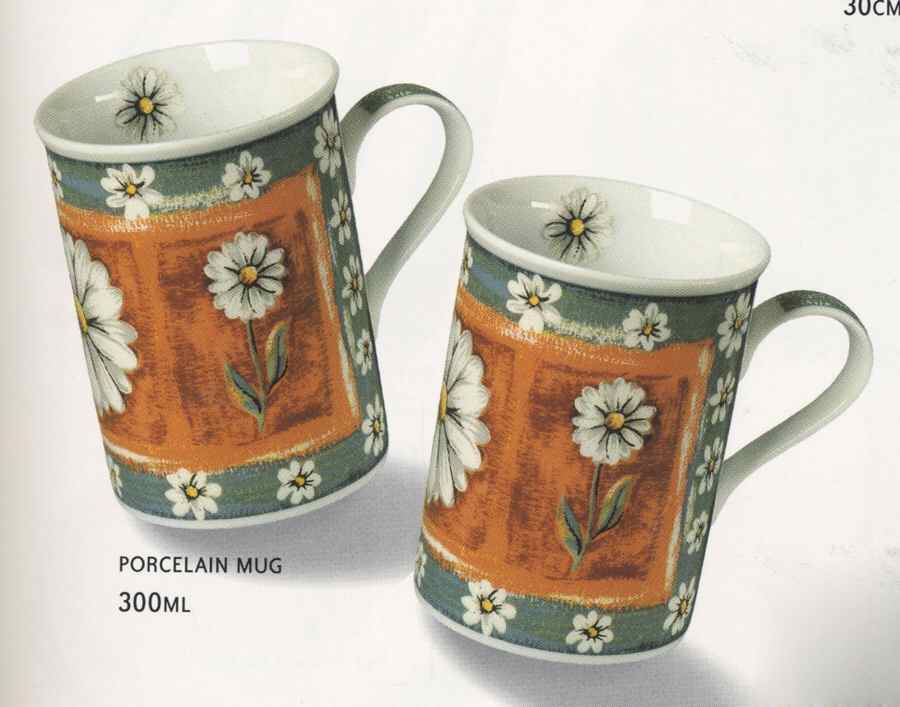 Daisy Border Mug by Cloverleaf (England)-1