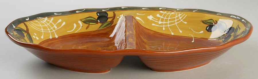 French Olives Oval Divided Server by Certified International-1