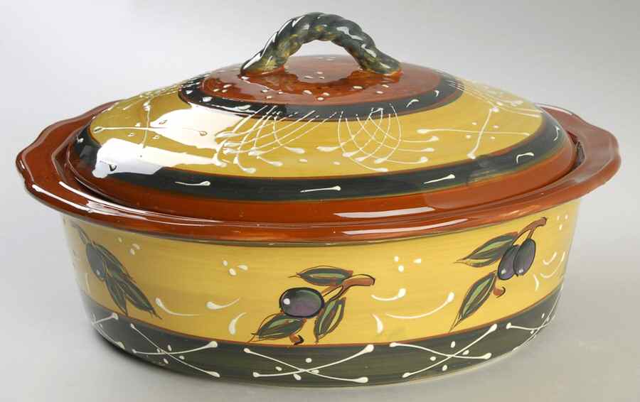 French Olives 2.5 Qt Round Covered Casserole by Certified International-1