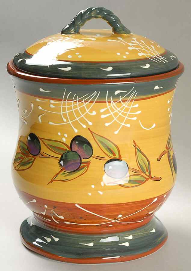 French Olives Medium Canister & Lid by Certified International-1