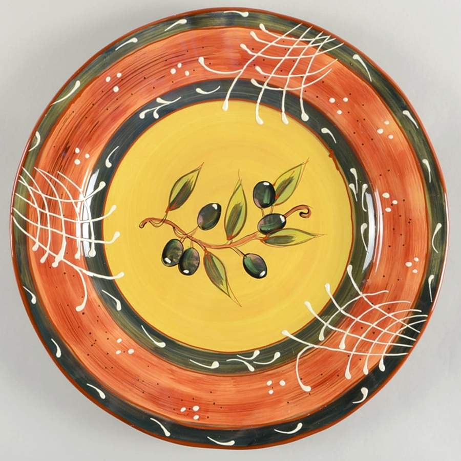 French Olives 16" Chop Plate (Round Platter) by Certified International-1