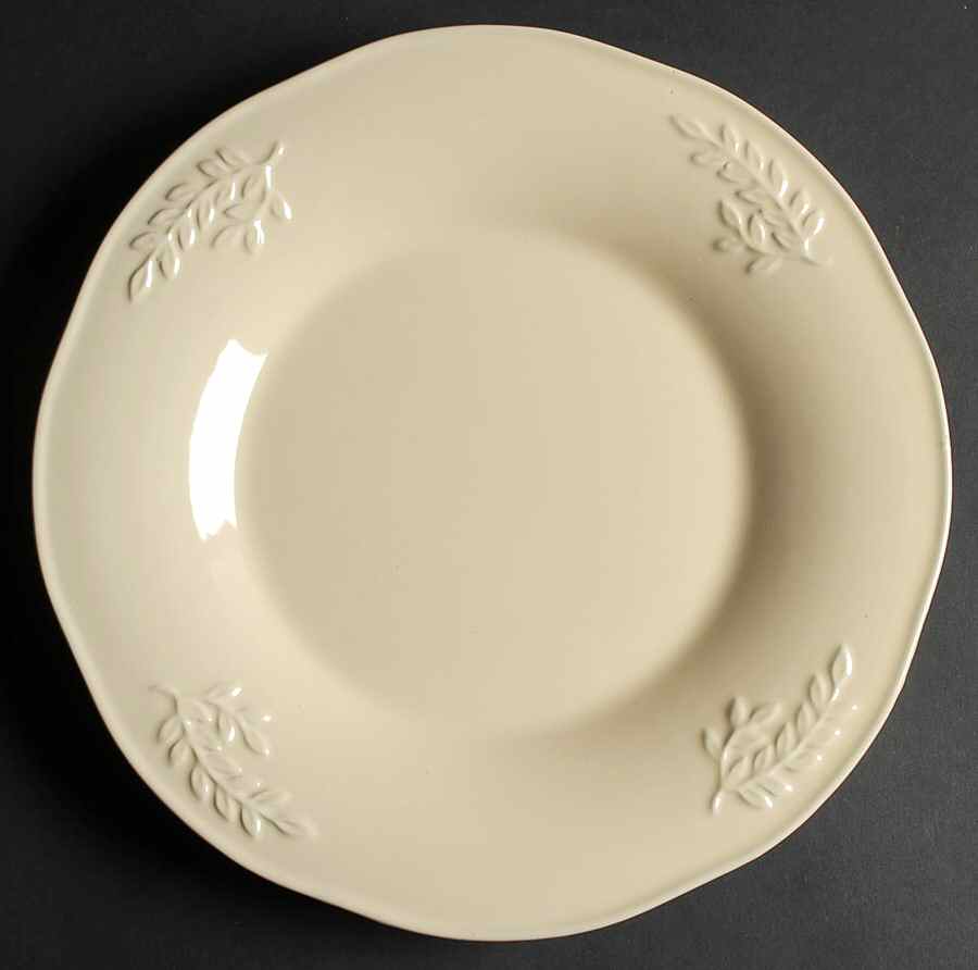 Cuisineware Ivory (Embossed Leaves) Dinner Plate by Certified International-1