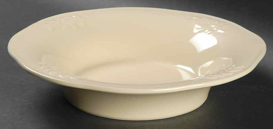 Cuisineware Ivory (Embossed Leaves) 9" Soup/Pasta Bowl by Certified International-1