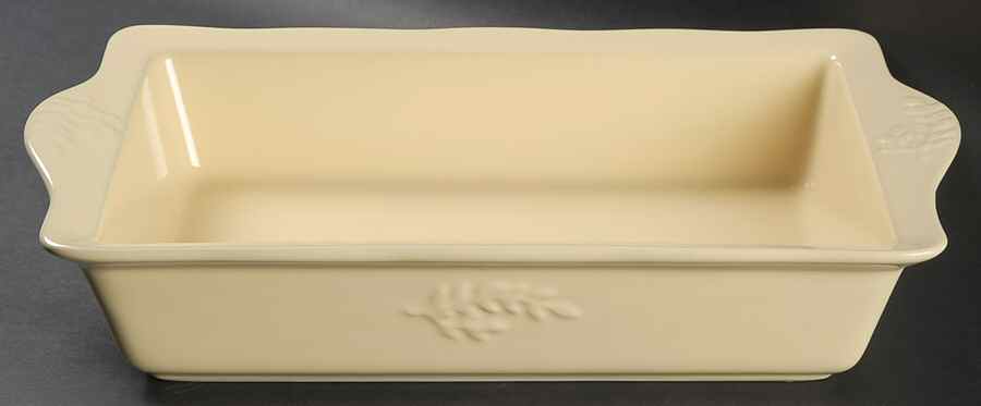 Cuisineware Ivory (Embossed Leaves) 15" Rectangular Baker by Certified International-1