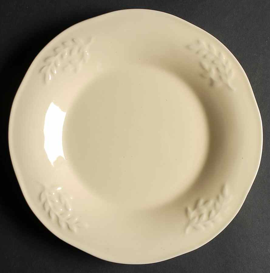 Cuisineware Ivory (Embossed Leaves) Salad/Dessert Plate by Certified International-1