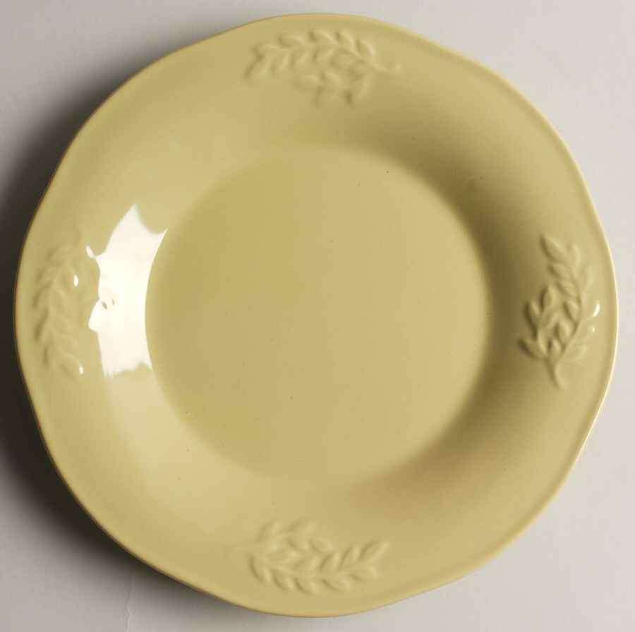 Cuisineware Green (Embossed Leaves) Salad/Dessert Plate by Certified International-1