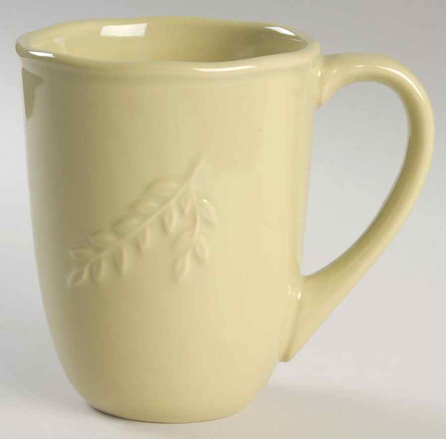 Cuisineware Green (Embossed Leaves) Mug by Certified International-1
