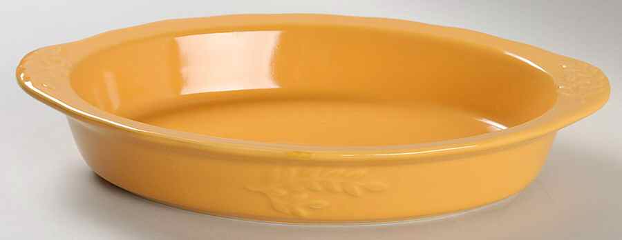 Cuisineware Gold (Embossed Leaves) 11" Augratin by Certified International-1