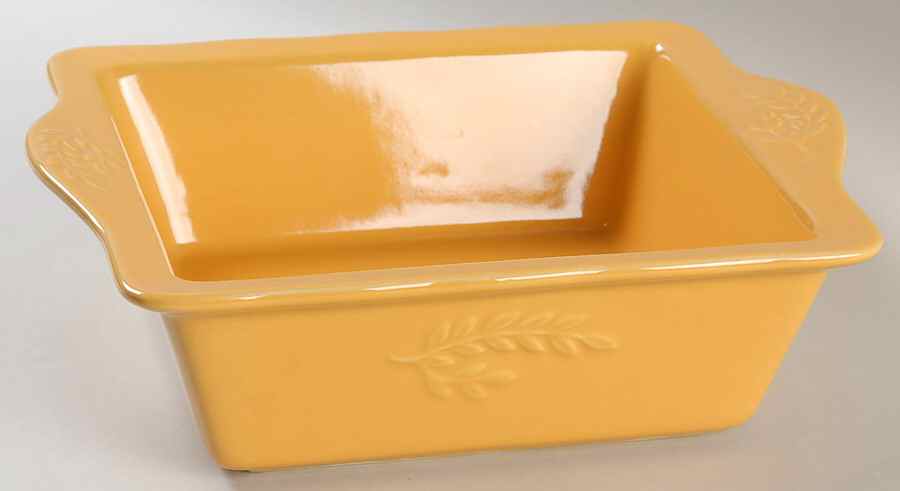 Cuisineware Gold (Embossed Leaves) 10" Square Baker by Certified International-1