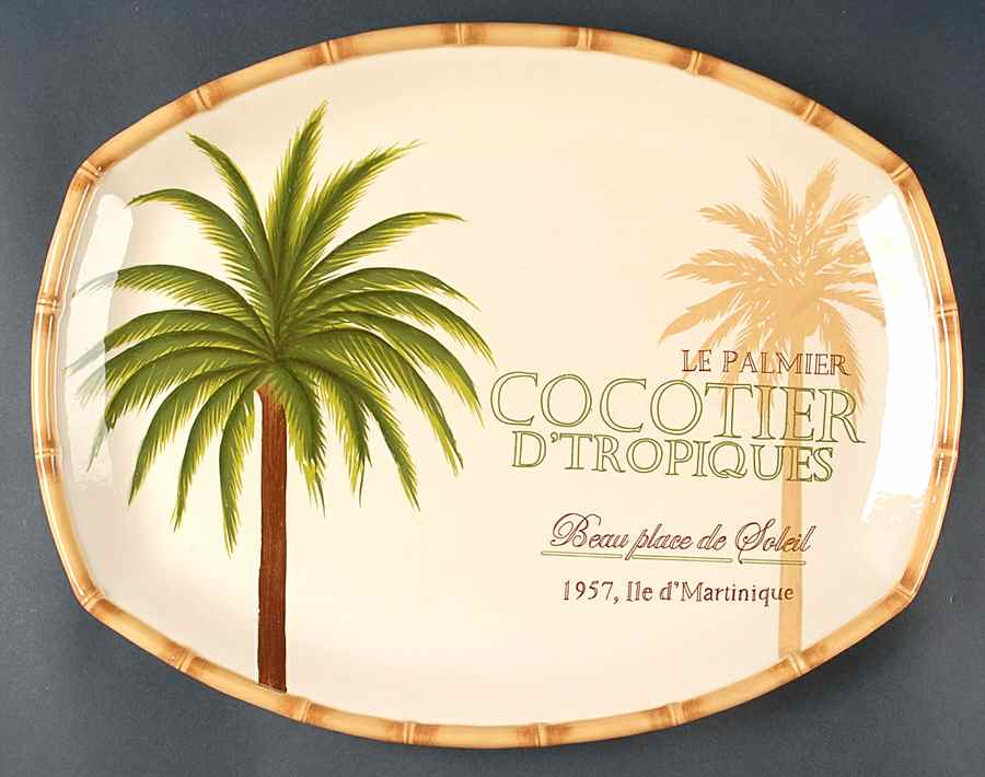 Palm Island 18" Oval Serving Platter by Certified International-1