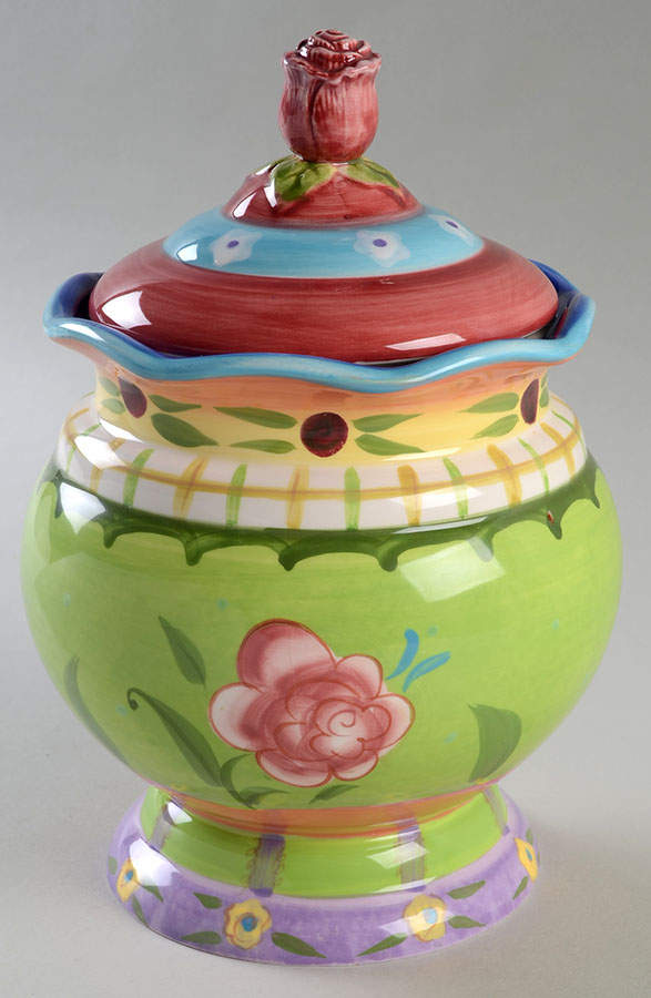Tea Garden Large Canister & Lid by Certified International-1