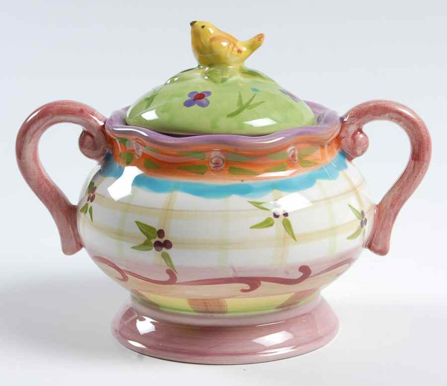 Tea Garden Sugar Bowl & Lid by Certified International-1