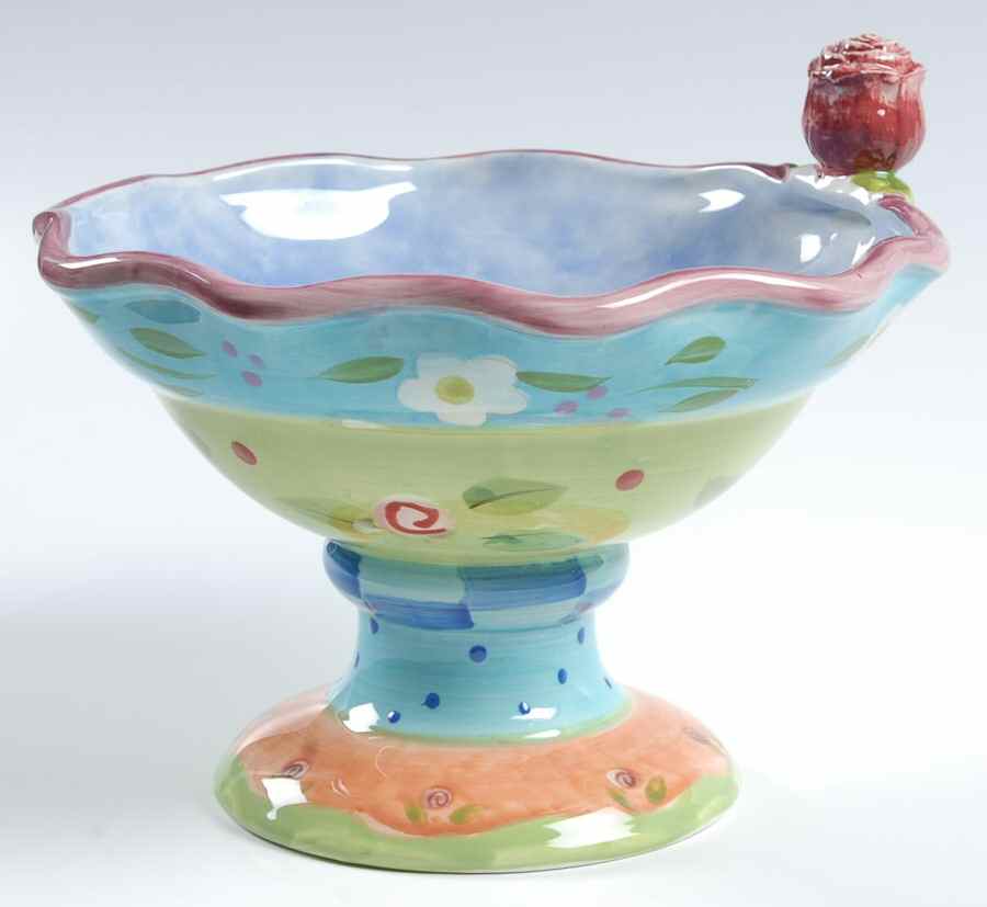 Tea Garden Round Compote (Height X Width) by Certified International-1