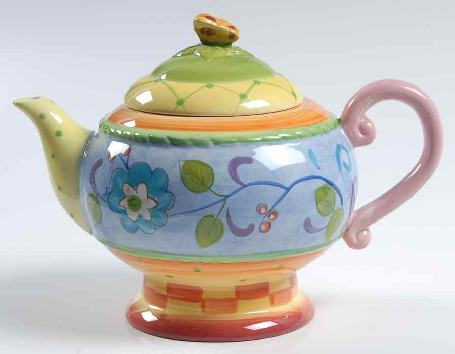 Tea Garden Mini Teapot & Lid by Certified International-1