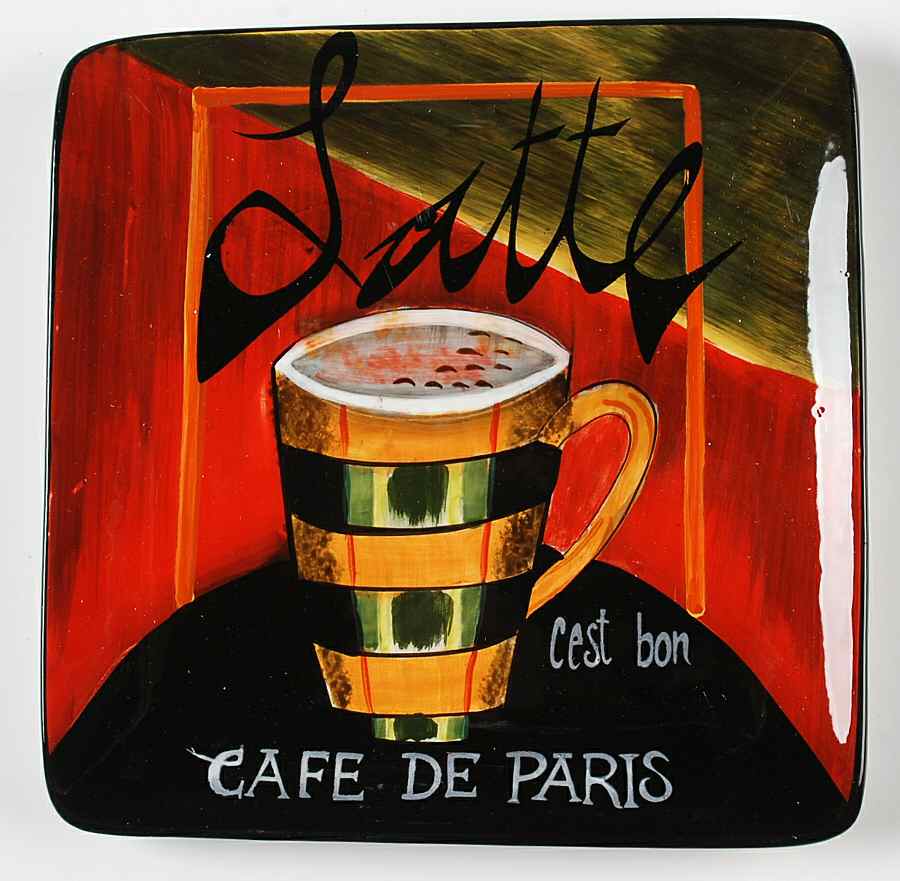 Cafe de Paris Square Salad/Dessert Plate by Certified International-1
