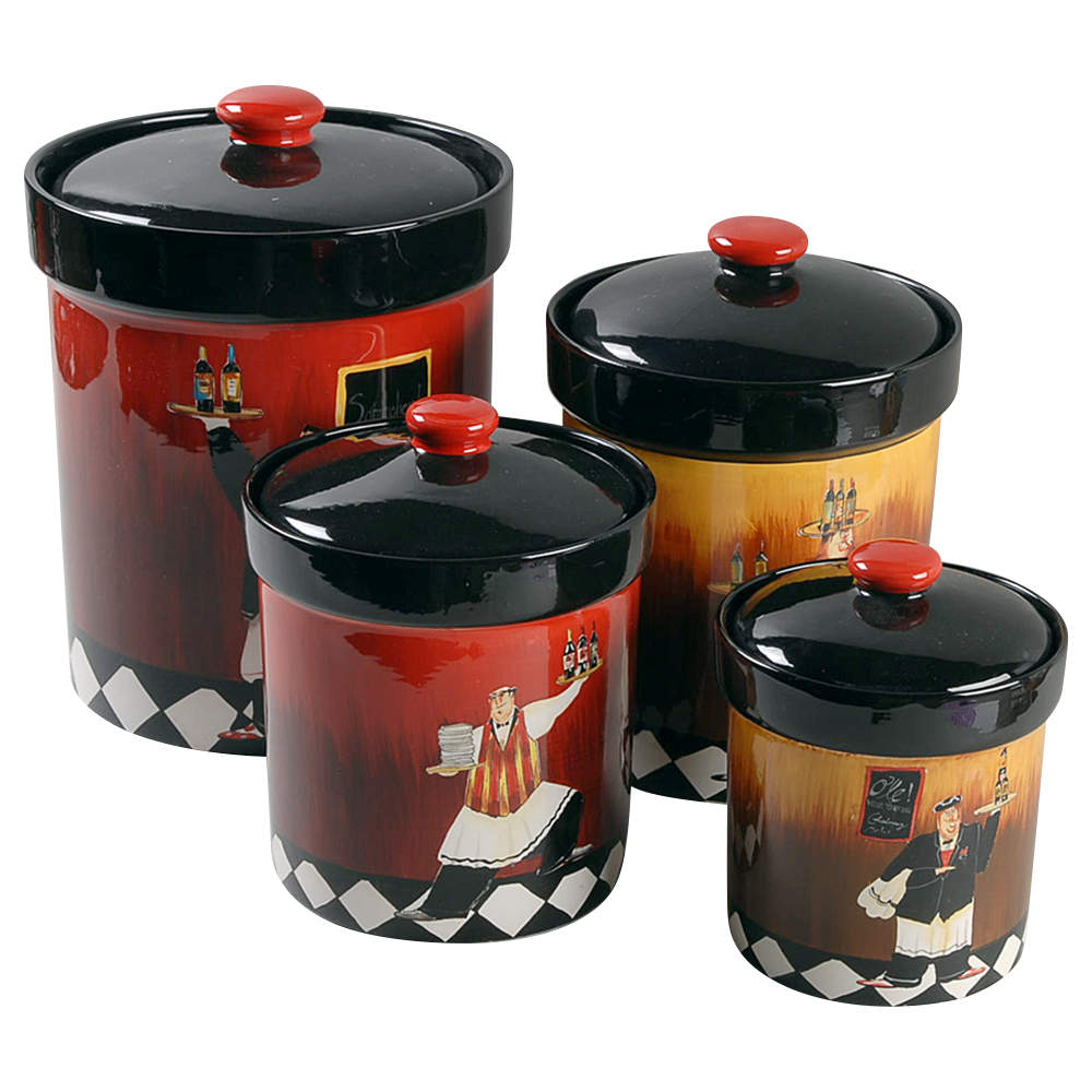 Bistro (4 Piece) Canister Set (Box Set) by Certified International-1