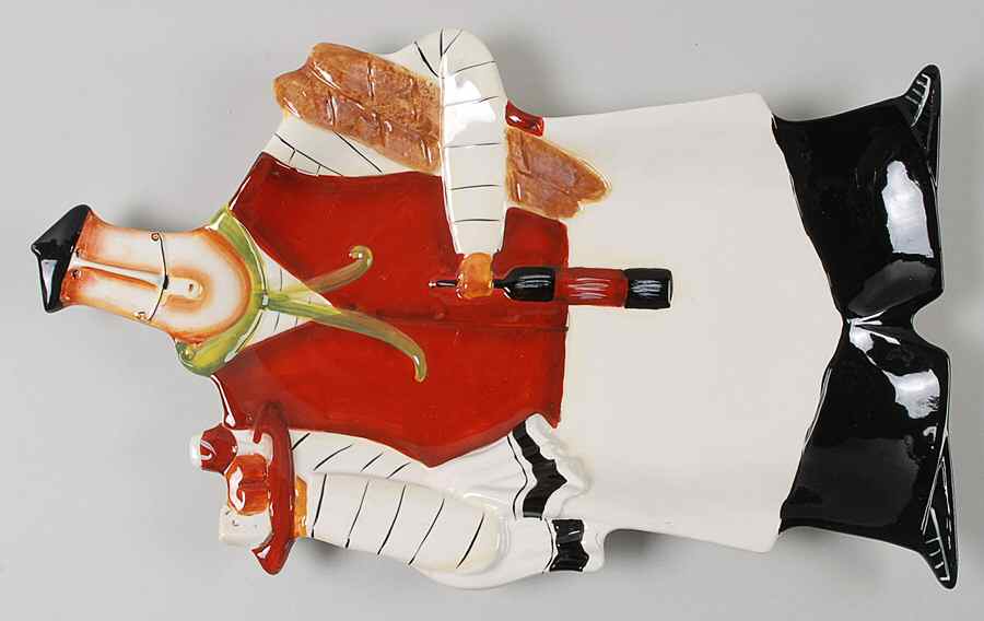 Paris Chefs 17" Figural Platter by Certified International-1