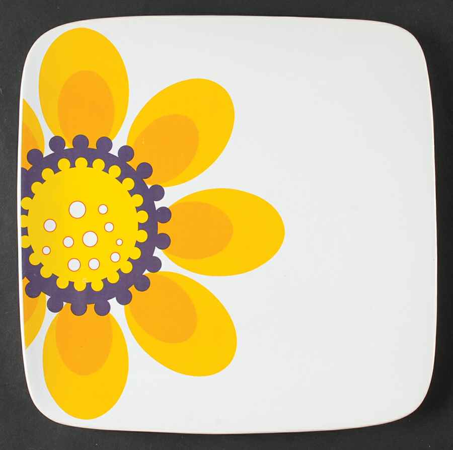 Modern Garden Square Dinner Plate by Certified International-1