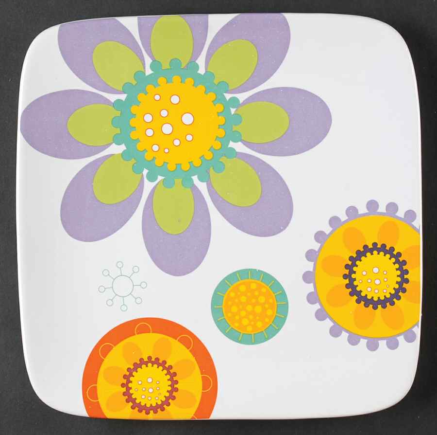 Modern Garden Square Salad/Dessert Plate by Certified International-1