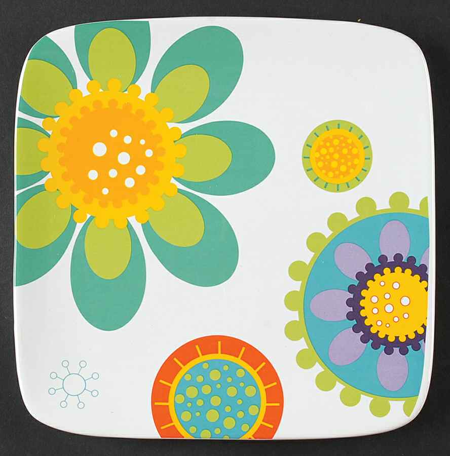 Modern Garden Square Salad/Dessert Plate by Certified International-1