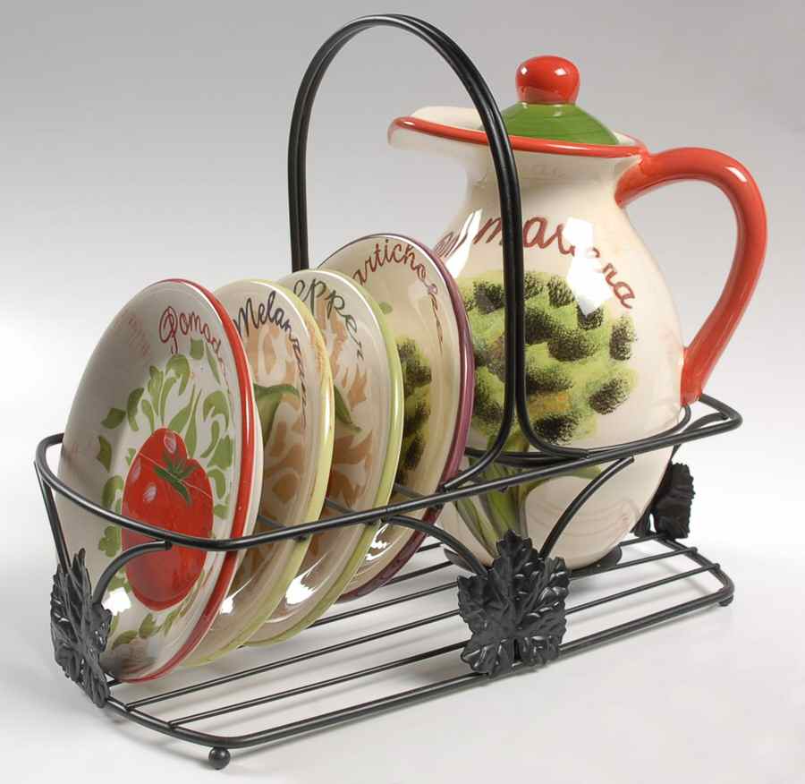 Primavera (7 Pc) Oil Set (Oil&Lid,4 Motif Dip & Metal Std) by Certified International-1