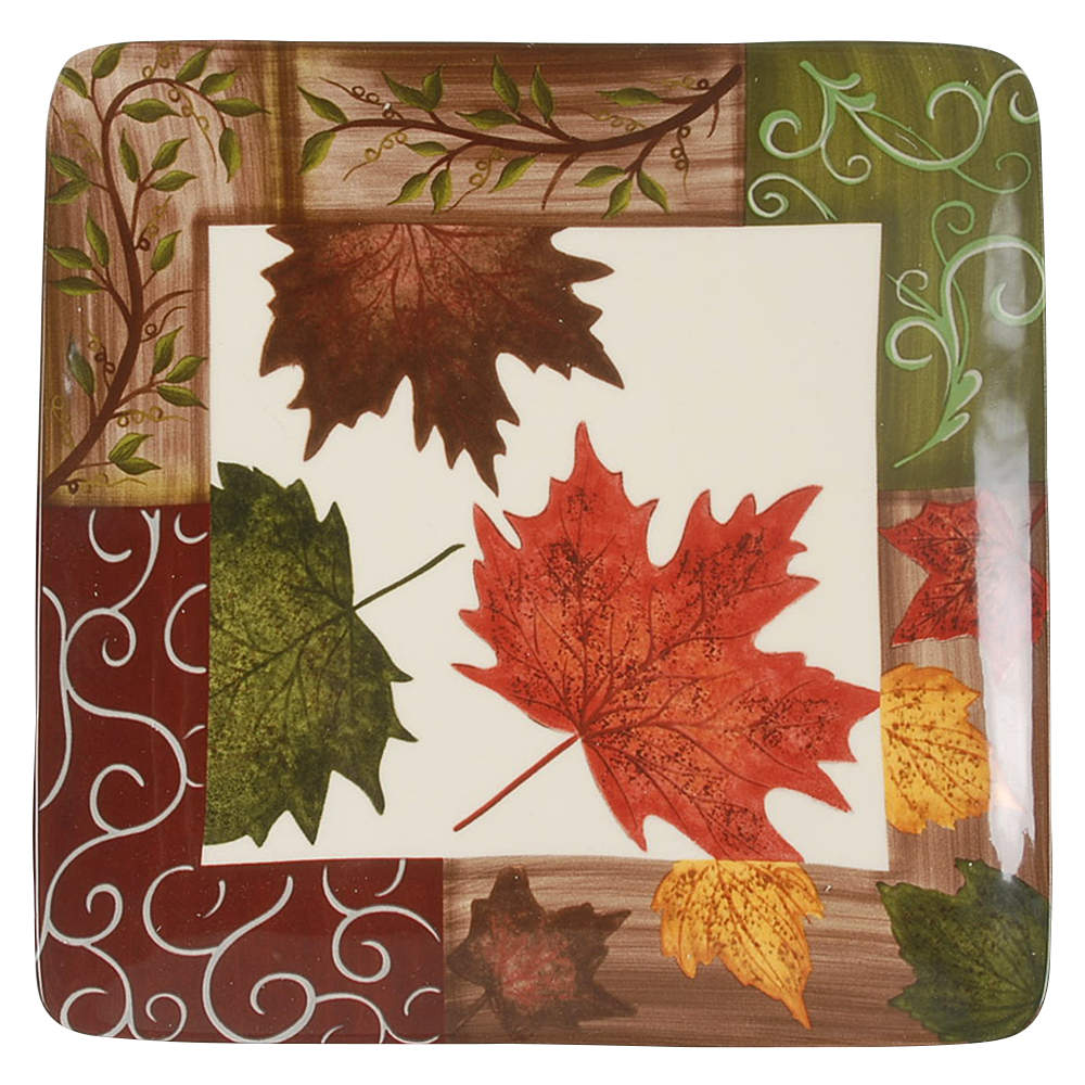 Fall Elegance Square Salad/Dessert Plate by Certified International-1