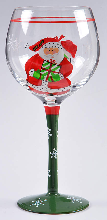 Vintage Santa Glassware Goblet by Certified International-1