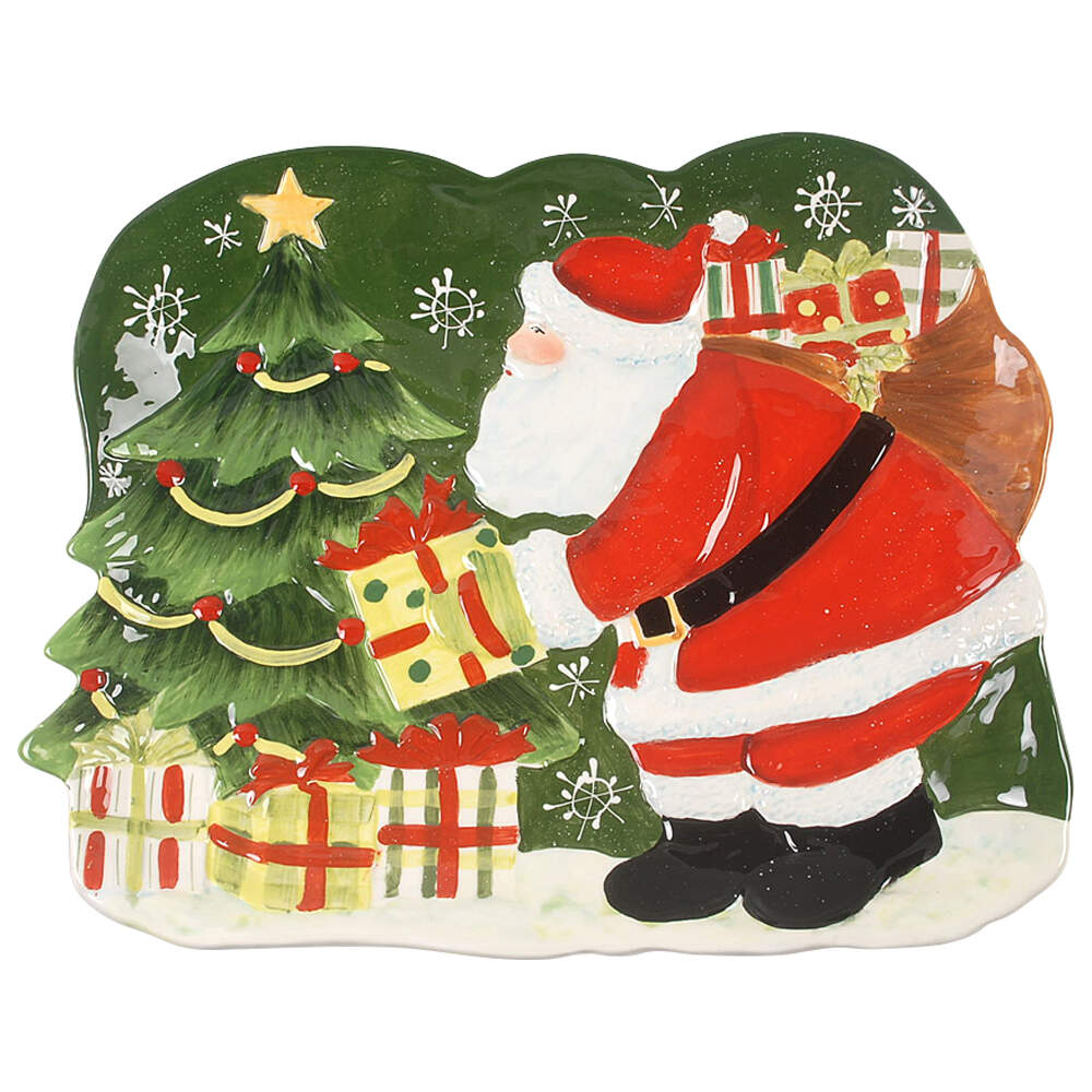 Vintage Santa 16" Figural Platter by Certified International-1